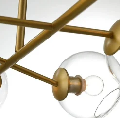 NETTLIFE Suspension LED en verre Diam.105 cm E27 avec 8 ampoules boule lumineuse lustre LED