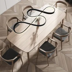 NETTLIFE Suspension LED Silicone Noir 75cm Dimmable avec Télécommande