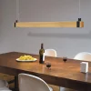 NETTLIFE Suspension LED Vintage Dimmable 100cm Bois & Métal pour Salle à Manger