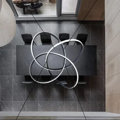 NETTLIFE Suspension Noir Vintage 5 flammes Suspension Réglable en hauteur en métal 62W, E27 Industriel Rétro