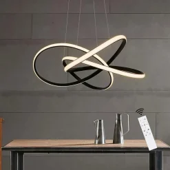 NETTLIFE Suspension Noir Vintage 5 flammes Suspension Réglable en hauteur en métal 62W, E27 Industriel Rétro