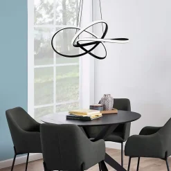 NETTLIFE Suspension Noir Vintage 5 flammes Suspension Réglable en hauteur en métal 62W, E27 Industriel Rétro