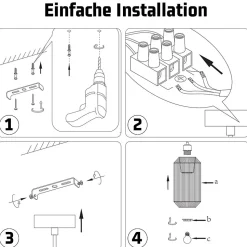 NETTLIFE Suspension table à manger vintage 1 ampoule corde de chanvre lanterne design E27 lampe de salle à manger