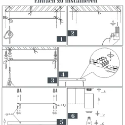 NETTLIFE Suspension table à manger suspension E27 - suspension 3 ampoules orientable LED moderne