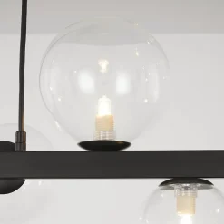 NETTLIFE Suspension table à manger lampe suspendue salon suspendu G9 suspension 8 ampoules verre moderne