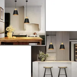 NETTLIFE Suspension Vintage Salle à Manger 2x Lampe Suspendue Noire Lampe Suspendue Industrielle E27 Métal Rétro