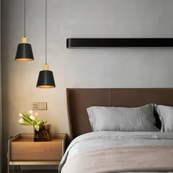 NETTLIFE Suspension Vintage Salle à Manger 2x Lampe Suspendue Noire Lampe Suspendue Industrielle E27 Métal Rétro