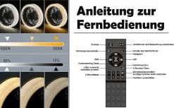 NETTLIFE Ventilateur plafond LED 39,5cm moderne silencieux télécommande minuterie 34W dimmable