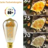 NETTLIFE 3x ampoule LED E27 lampe vintage ST64 rétro ampoule blanc chaud 4W ampoule à filament 2200K