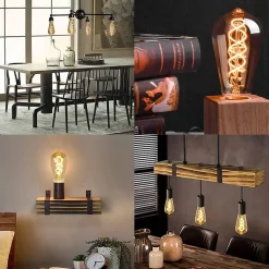 NETTLIFE 3x ampoule LED E27 lampe vintage ST64 rétro ampoule blanc chaud 4W ampoule à filament 2200K