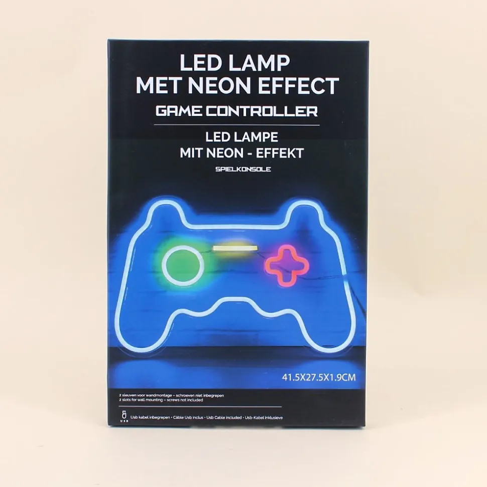 Néon console multicolore 27x41cm