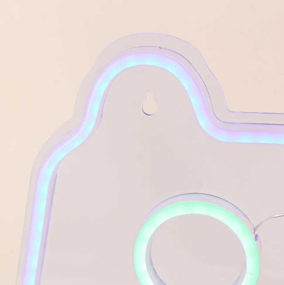 Néon console multicolore 27x41cm