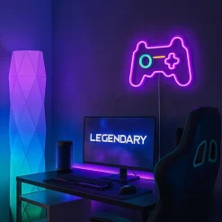 Néon console multicolore 27x41cm