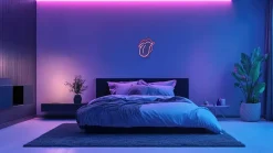 Néon LED Bouche rose IP20 L.30cm 9W Seynave