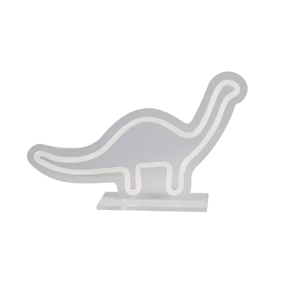 Néon LED dinosaure diplodocus vert IP20 H.19cm 5W Seynave