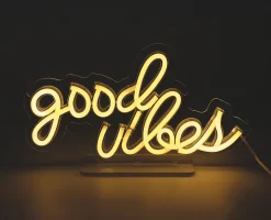 Néon LED Good Vibes jaune IP20 L.30cm Seynave