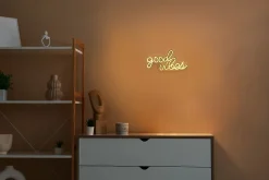 Néon LED Good Vibes jaune IP20 L.30cm Seynave