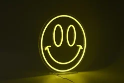 Néon LED Smiley jaune IP20 Ø40cm Seynave