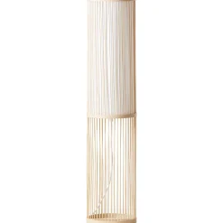NORI Lampadaire 1L nature/blanc E27 40W - bambou/textile - ampoule non incluse