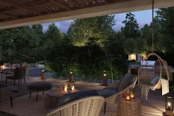 Objet lumineux Timba IP44 carré 600mm max. 60W 230V Bois E27 Bois