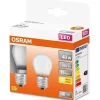 OSRAM - Boite de 2 LED sphérique verre dépoli 4W E27 470lm 2700K chaud