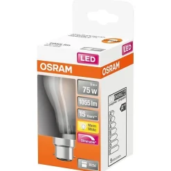 OSRAM - LED std verre dépoli variable 9W b22 1055lm 2700K chaud