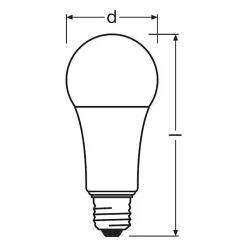 OSRAM Ampoule LED standard dépolie radiateur variable 13W E27 1521lm - Blanc chaud