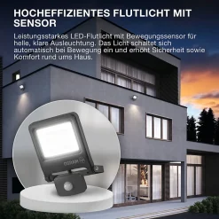 OSRAM Projecteur LED ENDURA FLOOD PC 10 W 4 000 K avec capteur gris