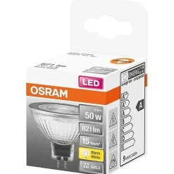 OSRAM Spot MR16 LED 36 verre 8W GU5,3 621lm 2700K - Blanc chaud