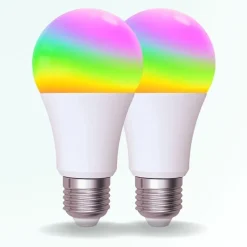 Pack 2 ampoules connectées led e27 14w - wifi - rgbw