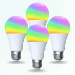 Pack 4 ampoules connectées led e27 14w - wifi - rgbw