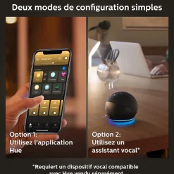 Pack 3 ampoules LED connecté Philips Hue Bluetooth A60 E27 880lm 9W 60W blanc chaud