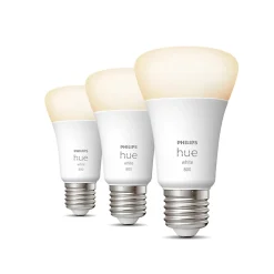 Pack 3 ampoules LED connecté Philips Hue Bluetooth A60 E27 880lm 9W 60W blanc chaud