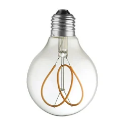 Pack 3 grandes ampoules E27 LED Déco filament Spirale Flower