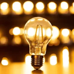 Pack de 3 Ampoules LED E27 A60 3.8W Filament Classe Énergétique A 210lm/W - Blanc Chaud 2300K - 3500K - SILAMP