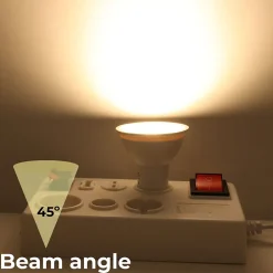 Pack de 10 Ampoules LED GU10 7W 45 SMD2835 665lm 220V 3000K Blanc Chaud Sans Scintillement