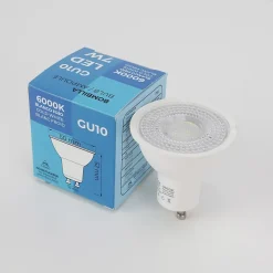 Pack de 10 Ampoules LED GU10 7W 45 SMD2835 665lm 220V 6000K Blanc Froid Sans Scintillement