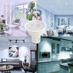 Pack de 10 Ampoules LED GU10 7W 45 SMD2835 665lm 220V 6000K Blanc Froid Sans Scintillement