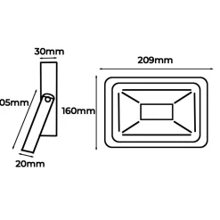 Pack de 10 Projecteur LED Extérieur IP65 Imperméable 50W 4750Lm 3000K Lumière Chaude pour Maison Garage Jardin Terrasse