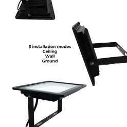 Pack de 10 Projecteur LED Extérieur IP65 Imperméable 100W 9500Lm 3000K Lumière Chaude pour Maison Garage Jardin Terrasse