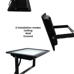 Pack de 5 Projecteurs LED Extérieur 150W Lumière Froide 6000K 15750lm IP65 Angle 120 Support Réglable Aluminium