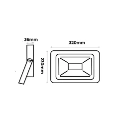 Pack de 2 Projecteurs LED Extérieur 150W Lumière Froide 6000K 15750lm IP65 Angle 120 Support Réglable Aluminium pour Gar