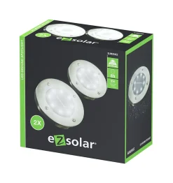 Pack de spots solaires encastrables EZ Solar GL082SSEZ - 2x12lm