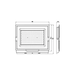 PADLIGHT POWER, projecteur LED SMD 200W IP65 noir 6500K