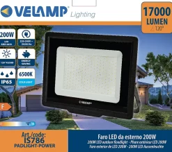 PADLIGHT POWER, projecteur LED SMD 200W IP65 noir 6500K