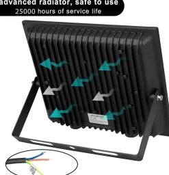 PADLIGHT POWER, projecteur LED SMD 100W IP65 noir 6500K