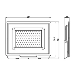 PADLIGHT POWER, projecteur LED SMD 100W IP65 noir 6500K