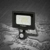 PADLIGHT5, projecteur LED SMD 20W IP44, noir, 4000K. Avec détecteur de mouvements