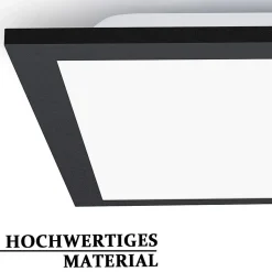 Panneau de plafond LED NETTLIFE 120x30cm. Intensité et couleur RVB variables avec télécommande. 39 W, noir.