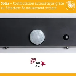 Panneau d'extérieur LED Board Détecteur de mouvement crépusculaire (IR) IP44 carré 250x600mm 3000K 10W 900lm 230V Anthracite Alumi